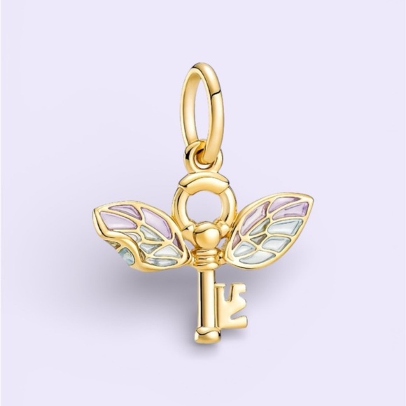 Wizarding World Of Harry Potter Jewelry - Harry Potter Gold Key Wing charm Pendant for pandora bracelet